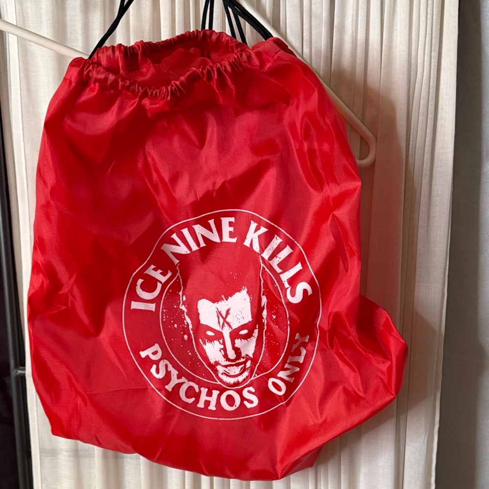 Red Ice Nine Kills Drawstring Bag PLUS pin
